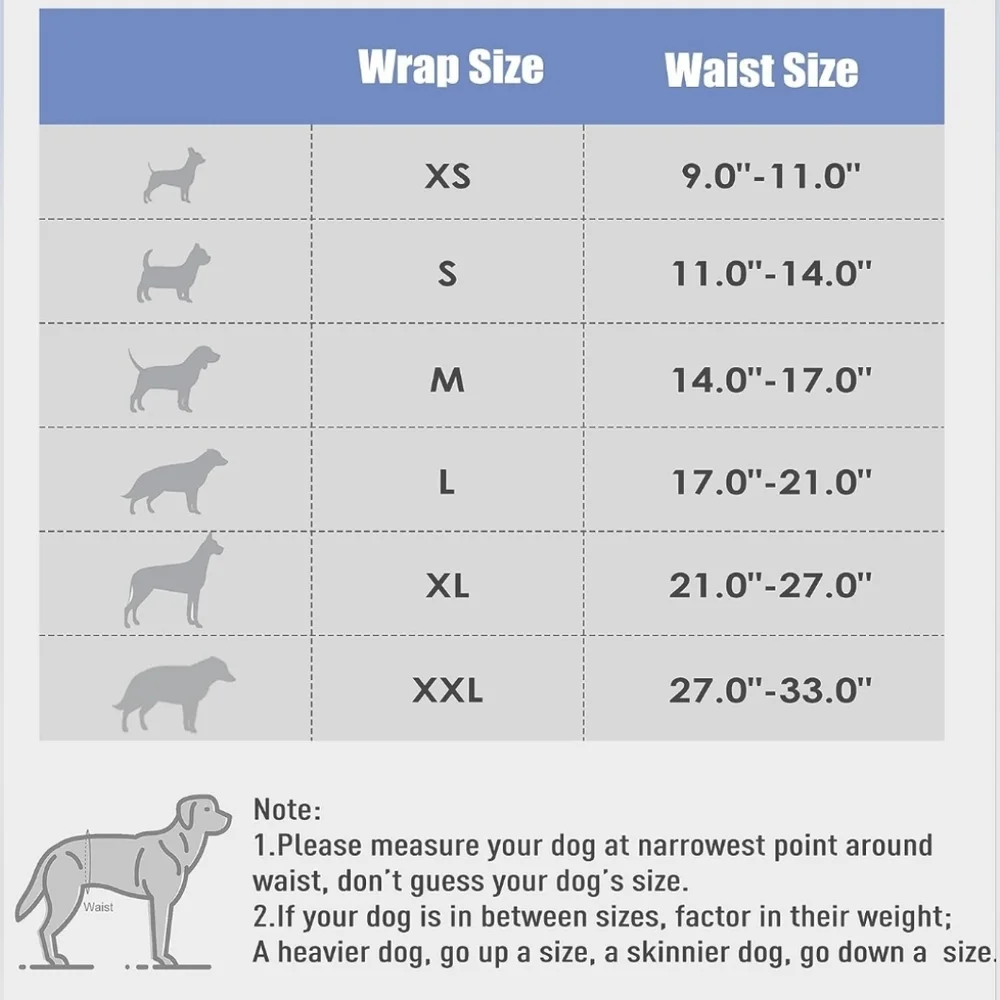 Weegreeco Dog Diaper Belly Wrap Set